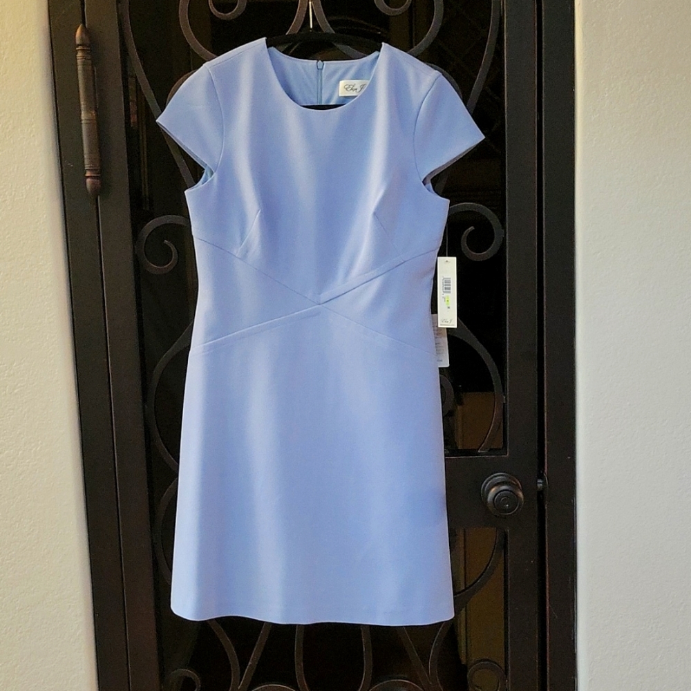 Eliza J Light Blue Short Sleeve Dress NWT